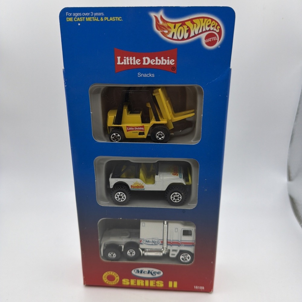 1996 Hot Wheels Little Debbie Snacks McKee Series II 3 Vehicle Pack